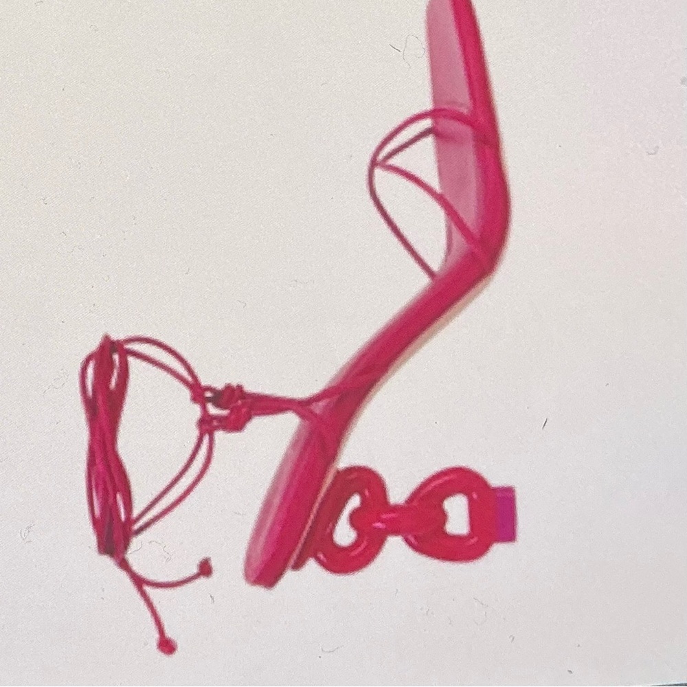 Cult Gaia Vibrant Pink Strappy Heels